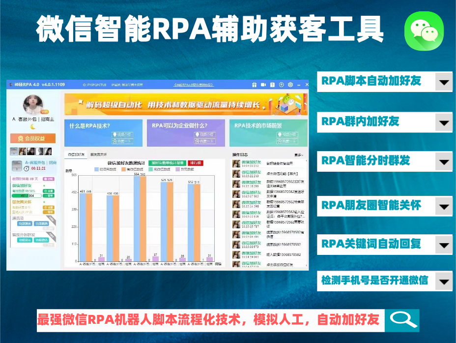 神硕RPA微信营销工具界面展示